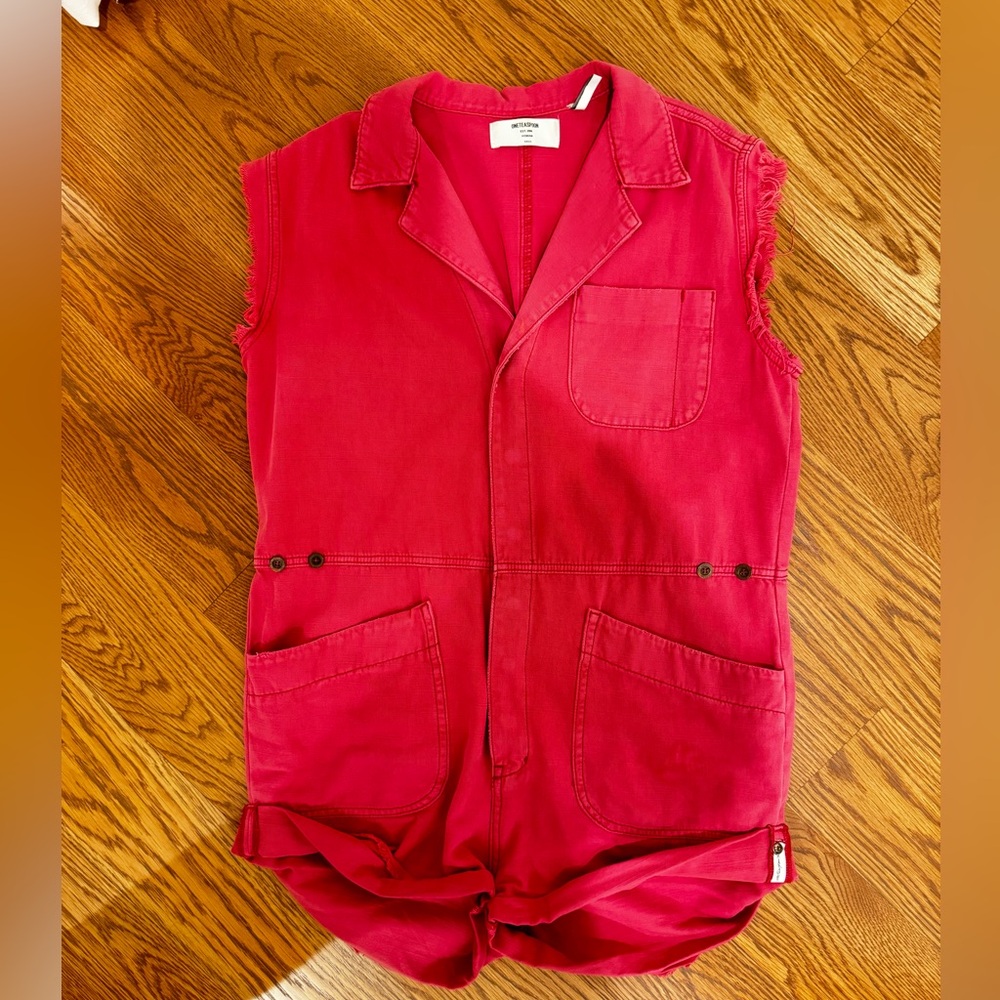 One Teaspoon Pink Denim Jumper-Small